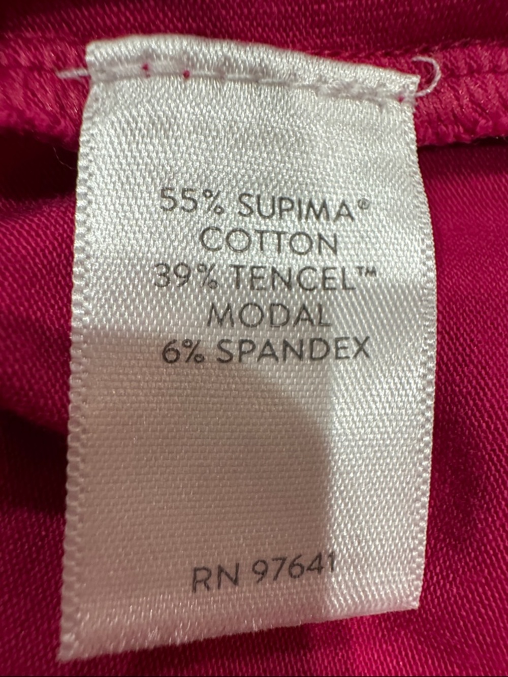 J. Jill Scoop Neck Short Sleeve Tee in Fuchsia Pink - Picture 3 of 4